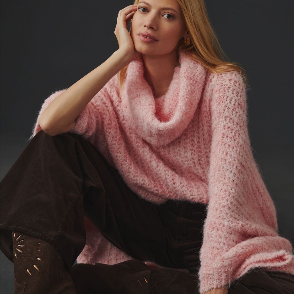 Anthropologie funnel neck poncho
